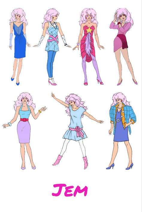 Retro Reception, Gem And The Holograms, Jem Costume, Jem Cartoon, Jem Doll, Cartoon Friends, Sally Skellington, Diy Cosplay, 1980s Childhood