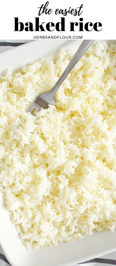 How To Cook Rice For A Large Crowd, Cooking Large Amounts Of Rice, Easy Way To Cook Rice, Baked White Rice Oven, How To Make Rice In The Oven, Cooking Rice In Oven, How To Cook Sweet Rice, Oven Rice Recipe Simple, Oven Baked Rice And Vegetables