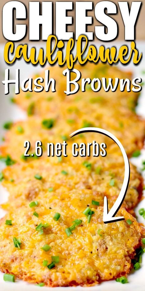 This low-carb cheesy cauliflower hash brown recipe is delicious, keto friendly, and so easy to make! #keto #lowcarb #glutenfree #cauliflower #hashbrowns #easy #recipe | bobbiskozykitchen.com Cauliflower Hashbrowns, Diet Lunch, Brown Recipe, Hashbrown Recipes, Keto Diet Breakfast, Cheesy Cauliflower, Appetizer Ideas, Keto Friendly Desserts, Keto Lunch