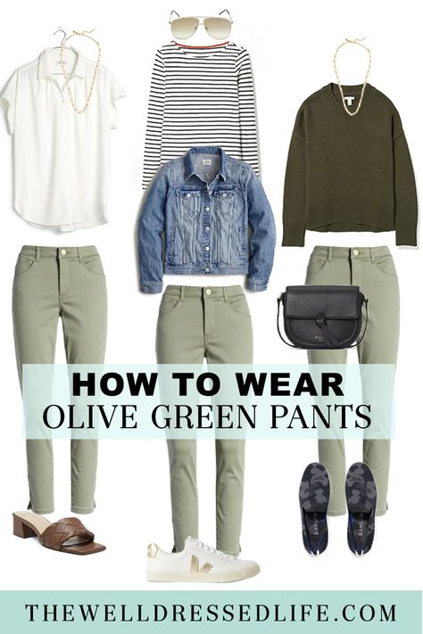 Green Chino Outfits Women, Olive Green Capris Outfit, Light Olive Green Pants Outfit, Seafoam Green Pants Outfits, Olive Green Ankle Pants Outfit, Olive Ankle Pants Outfit, Light Green Pants Outfit Work, Green Khakis Outfit Women, Outfits With Light Green Pants