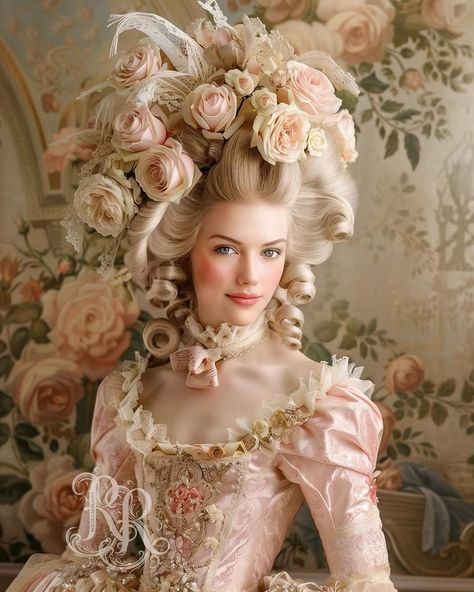 Marie Antoinette Cosplay, Marie Antoinette Makeup, 1700 Dresses, Gilded Era, Ap Portfolio, Victorian Era Dresses, Historical Hairstyles, Rococo Dress, Ghost Halloween Costume