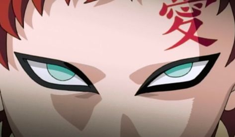 Gaara Eyes Tattoo, Gaara Eye Tattoo, Gara Head Tattoo, Gara Naruto Drawing, Gaara Forehead Tattoo, Gara Tattoos Naruto, Gaara Tattoo, Anime Canvas Painting, Naruto Eyes