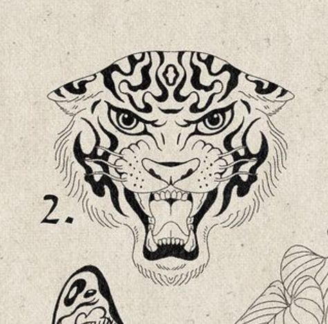 Tiger Head Tattoo, Lion Art Tattoo, Big Cat Tattoo, Jaguar Tattoo, Small Chest Tattoos, Optical Illusion Tattoo, Petit Tattoo, Minimal Tattoo Design, Tattoo Portfolio