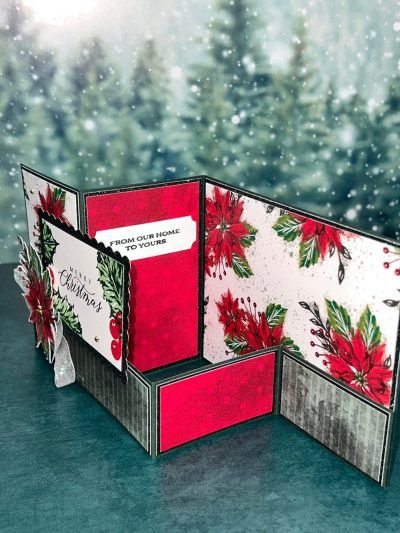 Unusual Card Folds How To Make, Trifold Christmas Cards Handmade, Stampin Up Marcie Besecker, Stampin Up Christmas Fun Fold Cards, Triple Fold Cards Template, Fancy Christmas Cards Handmade, Fun Folds For Card Making, Stampin Up Fancy Fold Cards Tutorials, Fancy Folds Cards Tutorials