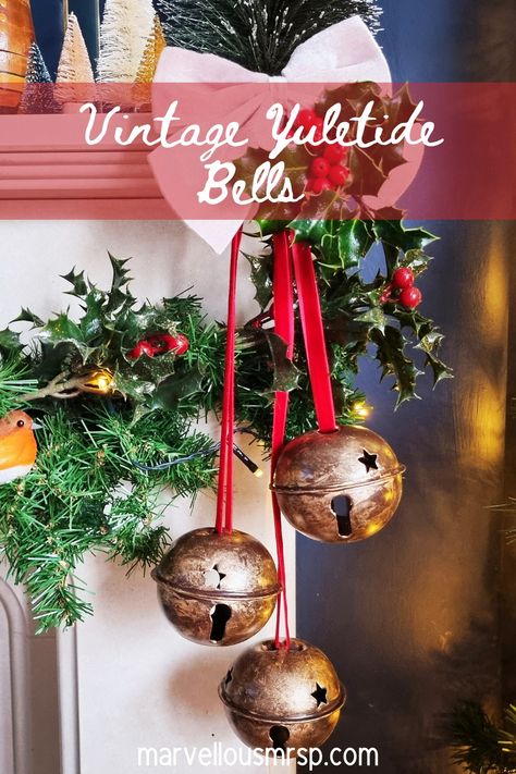 Turn dollar store / pound shop Christnas decor into beautiful vintage style bells Sleigh Bells Decorations, Christmas Decor Styles, Vintage Family, Bell Decorations, Sleigh Bells, Sleigh Bell, Christmas Sleigh, Bottle Brush Trees, Vintage Bell