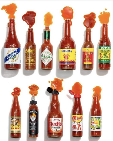 Hot Sauce Packaging, Crystal Hot Sauce, Best Chicken Ever, Creamy Grits, Louisiana Hot Sauce, Louisiana Style, Dried Peppers, Fire Food, Hot Sauces