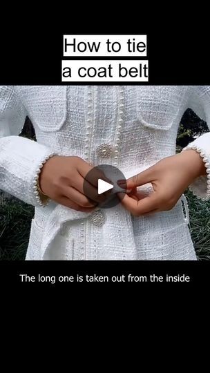 256K views · 2.9K reactions | How to tie a coat belt | How to tie a coat belt #lifehacks #tips #tricks #ideas #practice #practical #diy #foryou #fb #lifetips #foryou #foryoupage | By Harry Evan | Facebook Tie A Coat Belt, Jewel Tone Decor, Coat Belt, Folding Clothes, Belt Tying, Tips Tricks, Car Cleaning, Dress Ideas, Jewel Tones