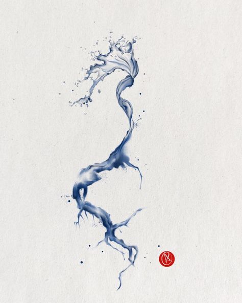 Water Realism Tattoo, Chinese Water Tattoo, Water Swirl Tattoo, Calm Water Tattoo, Waterline Tattoo, Water Back Tattoo, Flowing Water Tattoo, Abstract Water Tattoo, Water Splash Tattoo