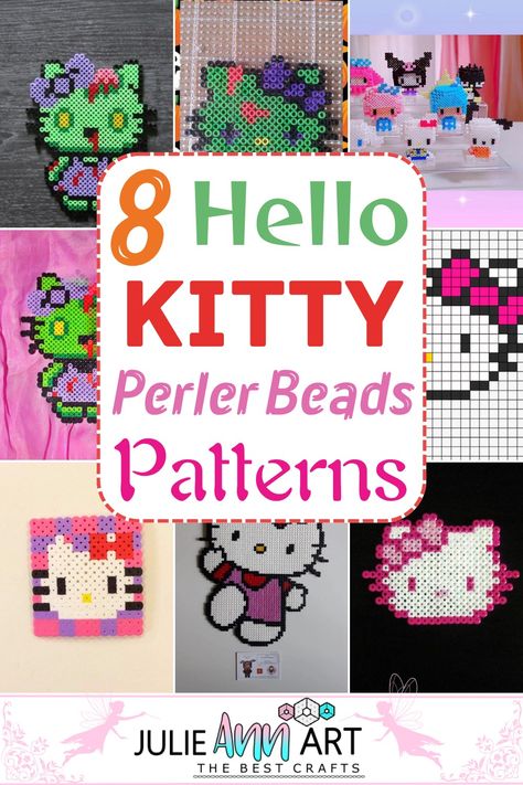 8 Hello Kitty Perler Beads Patterns For Kiddos Hello Kitty Perler Beads Pattern, Bow Perler Beads, Characters In Different Styles, Perler Bead Patterns Free, Sanrio Perler Bead Patterns, Perler Beads Designs Pattern, Kitty Perler Beads, Bead Weaving Patterns Free, Hello Kitty Perler Beads