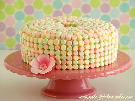 Marshmallow Cake Decoration, Angelfood Cake, Easter Cake Easy, Cake For Easter, Girly Birthday Cakes, Marshmallow Cake, Easter Marshmallow, Ultimate Chocolate Cake, Angel Cake