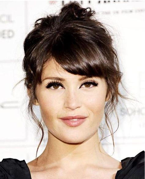 Short Side Bangs Bun With Bangs, Bangs Updo, Romantic Hairstyles, Hair Styles 2014, Side Bangs, Celebrity Makeup, Hair Photo, Vintage Hairstyles, Hair Dos