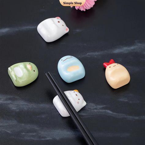 Faster shipping. Better service Polymer Clay Chopstick Rest, Pottery Chopstick Holder, Chopstick Holder Clay, Ceramic Chopstick Rest, Clay Chopstick Rest, Ceramic Chopstick Holder, Animal Features, Wood Placemats, Chopsticks Rest