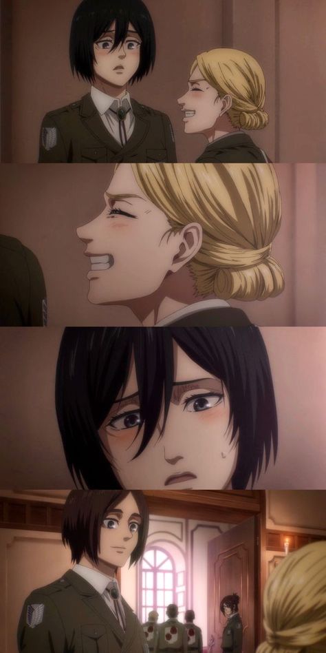 Mikasa Blushing, Attack On Titan Final Season, Eren Aot, Attack On Titan 2, Aot Anime, Attack On Titan Aesthetic, Attack On Titan Comic, Attack On Titan Ships, Attack On Titan Funny