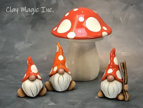 Clay Fairy House, Clay Fairies, Gourds Crafts, Mom Diy, Mushroom Decor, Gnome Patterns, Diy Pottery, Polymer Clay Art, Diy Clay