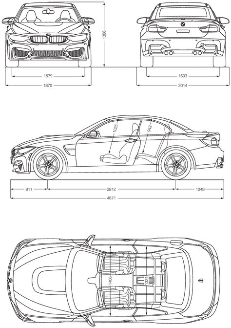 BMW M4 blueprint Car Technical Drawing, Vehicle Blueprint, Bmw M4 Cabrio, Audi Rs8, Audi R8 Coupe, Car Blueprint, Mechanical Engineering Design, Automobile Engineering, Ferrari Laferrari