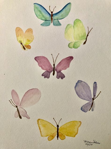 Butterfly Watercolor Painting Easy, Butterfly Watercolor Painting, Painting Clipart, Watercolour Butterfly, Watercolor Painting Easy, Valentines Watercolor, Watercolor Butterflies, Watercolor Paintings Of Animals, Watercolor Butterfly