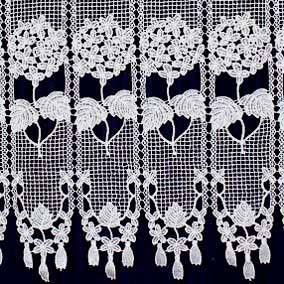 Macrame Lace Cafe Curtains Macrame Curtains, Lace Valances, Cafe Curtain, Macrame Lace, Macrame Curtain, Cafe Curtains, Curtain Lights, Hydrangea Flower, Hydrangea