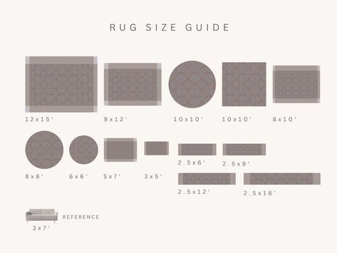 How to Choose the Best Size Rug For Your Room Circle Rug Size Guide, Circular Couch, Rug Placement, Standard Rug Sizes, Circular Rugs, High Pile Rug, U Shaped Sectional, Rug Size Guide, Big Rugs