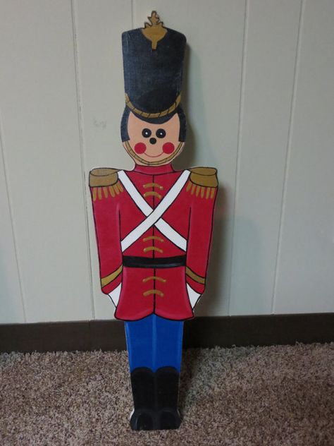 Christmas Outdoor Tommy the Toy Soldier Large 60 by chardoman Christmas Toy Decorations, Outdoor Santa, Christmas Toy Soldiers, Outdoor Yard Art, Christmas Soldiers, Santa Art, Colonial Christmas, Christmas Yard Decorations, Christmas Outdoor