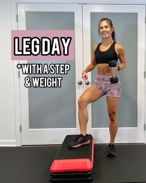 Workout With Bench, Step Leg Workout, Step Bench Exercises, Exercises With Step Bench, Post Workout Stretches Leg Day, Leg Day Without Squats, Cardio After Leg Day, Leg Day Stretches Post, Intense Leg Day