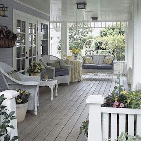 Estelle's: DRESSING UP YOUR SUMMER PORCH Dream Porch, Southern Porches, Porch Life, Porch Sitting, Casa Country, Summer Porch, Casa Vintage, Home Porch, House With Porch