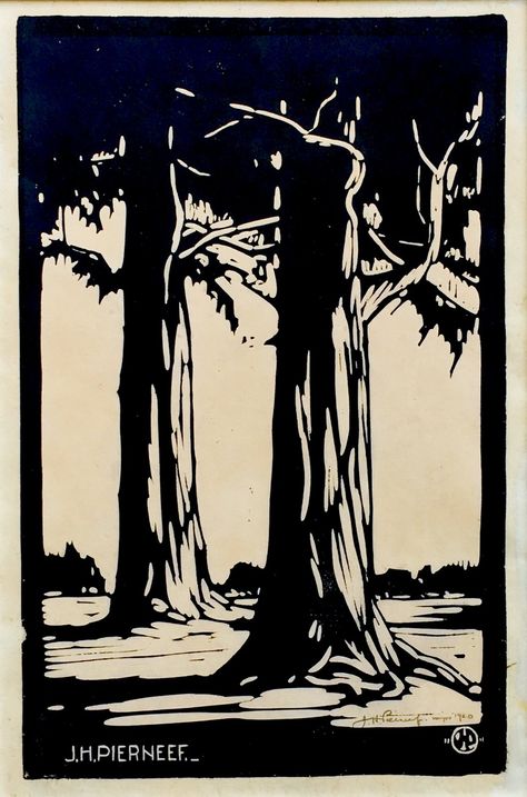 Lino Cut Trees, Trees Linocut, Linocut Art Ideas, Linocut Tree, Tree Linocut, Linocut Artists, Woodcut Printing, Woodblock Printmaking, 1920 Art