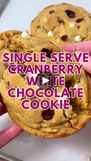 12K views · 1.2K reactions | SINGLE SERVE CRANBERRY WHITE CHOCOLATE COOKIE 🍪 Follow @KathleensCravings for more single serve dessert recipes and grab the recipe below! ⬇️ 

Makes Two Cookies - for just you or to share!
* 3 tablespoons unsalted butter, softened to room temperature
* 3 tablespoons packed brown sugar, light or dark
* 1 1/2 tablespoons white sugar
* 1/4 teaspoon vanilla
* 1 egg yolk
* 1/2 cup all-purpose flour
* 1/4 teaspoon baking soda
* 1/4 teaspoon kosher salt
* ~2 tablespoons white chocolate chips
* ~2 tablespoons dried cranberries

1. In a medium bowl, use a fork or rubber spatula to stir together the softened butter and sugars until combined (I like to ‘smoosh’ the mixture against the side of the bowl to really cream things together). Mix in the egg yolk and vanilla unt Single Serve Dessert Recipes, Single Serve Cookie, Cranberry White Chocolate, Rubber Spatula, White Chocolate Cranberry Cookies, Ibs Recipes, Single Serve Desserts, Single Serving Recipes, White Chocolate Cookies