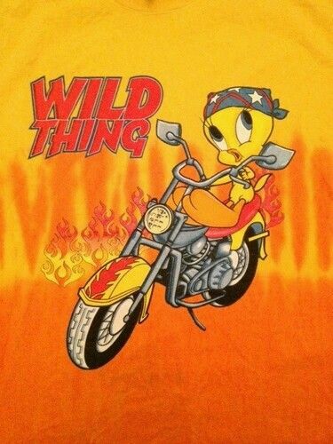 Take a ride on the wild side! :)  You WILD THING, YOU!! Tweety Bird Drawing, Yellow Motorcycle, Tweety Bird Quotes, Smiley Happy, Bird Quotes, Belly Painting, Morning Cartoon, Happy Cartoon, Tweety Bird