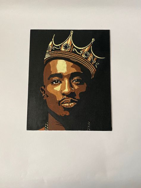 Aesthetic painting/ celebrity painting / tupac Tupac Shakur Painting, 2pac Paintings, Thug Painting, Rapper Paintings, Tupac Painting, Album Cover Paintings, Celebrity Paintings, Unique Sketches, Ap Portfolio