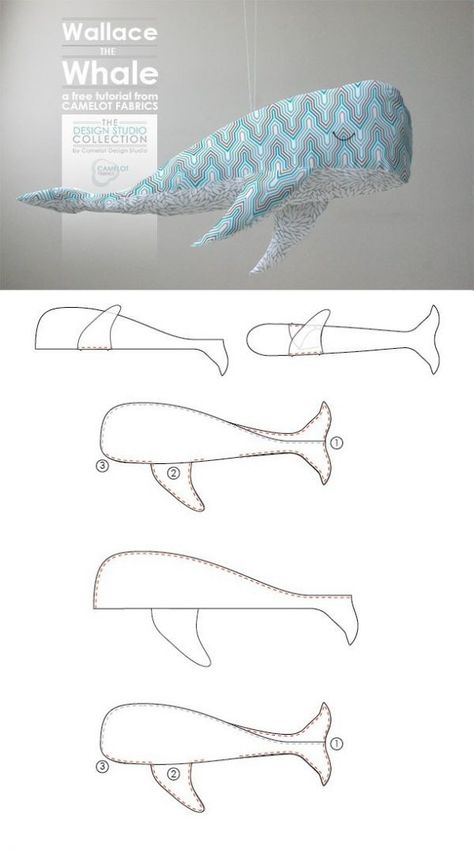 Whale Plush Pattern, Whale Template, Shark Sewing Pattern, Shark Sewing, Miniature Knitting, Felt Animal Patterns, Whale Pattern, Cute Sewing Projects, Animal Sewing Patterns