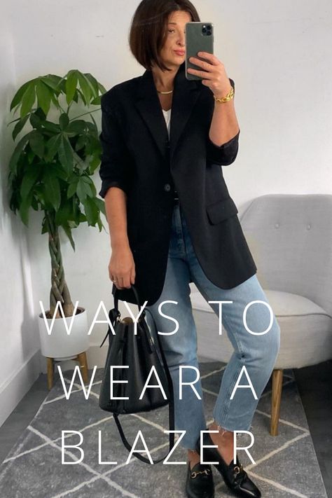 Let me help you discover ways to wear your blazers. Stylish inspiration from a qualified personal stylist. Ways To Wear A Blazer, Black Blazer With Jeans, Stylish Inspiration, Black Blazer Outfit, Blazer With Jeans, Blazer Outfits, Black Blazer, Fall Winter Outfits, Personal Stylist