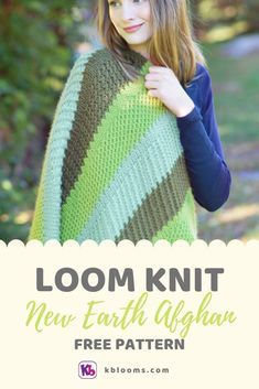 Loom Knit Blanket, Loom Knitting Patterns Free, Loom Knitting Blanket, Loom Blanket, Loom Knitting For Beginners, Knit Loom, Afghan Loom, Loom Knitting Tutorial, Loom Knitting Stitches