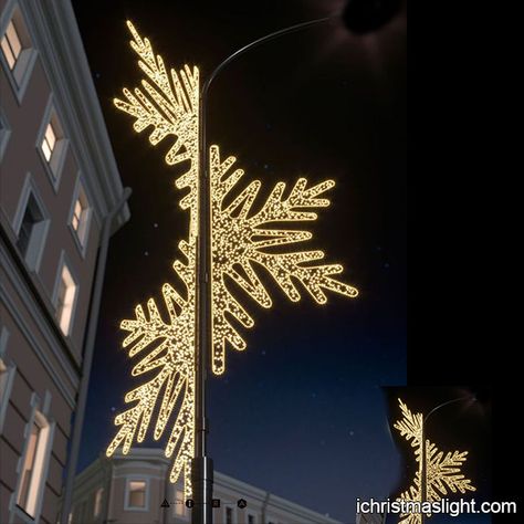 Light up Christmas decorations outdoor use | iChristmasLight Christmas Street Decor Ideas, Light Post Christmas Decorations, Christmas Pole Decorating Ideas, Street Christmas Decorations, Christmas Street Decorations, Christmas Street Lights, Light Up Christmas Decorations, Street Light Design, Christmas Rope Lights