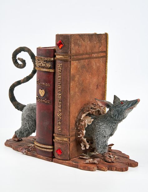 Shakesfeare Rat Bookends - Katherine's Collection Monster Decorations, Rat Look, Celestial Crystal, Katherine's Collection, Halloween Ii, Grandin Road, Halloween Doll, Halloween Items, Candy Containers