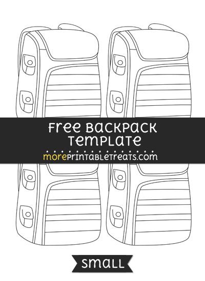 Free Backpack Template - Small Backpack Template, Diy Backpack, Best Diy, Small Backpack, School Art, Free Sites, 6th Grade, Teacher Appreciation, Art School