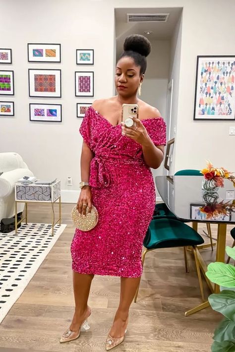 Wore this pink sequin off the shoulder midi dress to a ball last night. This dress is plus sized, and I’m wearing the smallest size, a 12. Unfortunately, this style doesn’t come in smaller sizes but I’ve linked some other fun sequin dresses that do! @boohoo Pink dress / sequin dress / off the shoulder dress / midi dress #LTKwedding#LTKHoliday#LTKcurves Sequin Dress Curvy, Hot Pink Plus Size Dress, Plus Size Sequin Dress, Pink Sequin Dress Outfit, Pink Plus Size Dresses, Sequin Skirt Long, Sequin Dress Outfit, Plus Size Sequin Dresses, Pink Sequin Dress