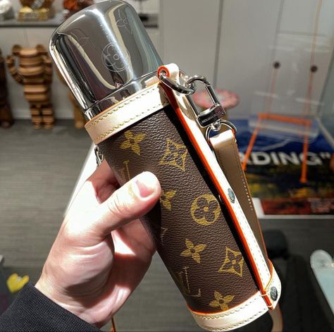 Lv Water Bottle, Flask Holder, Drink Carrier, Mug Holder, Lv Shoes, Bag Holder, Coffee Drinks, Flask, Coffee Cup