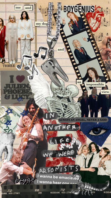 boygenius collage wallpaper phone #boygenius #lucydacus #julienbaker #phoebebridgers #boygeniustherecord #therecord #bitethehand #boygeniuslockscreen #wallpaper #tooth #meandmydog #trueblue Boygenius Wallpaper, Me And My Dog, Collage Wallpaper, Band Wallpapers, Wallpaper Phone, True Blue, Screen Savers, College Art, Digital Collage