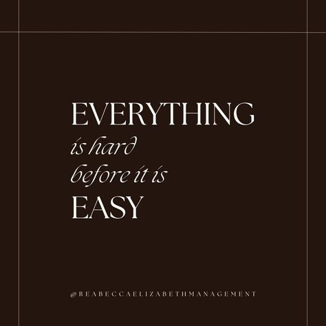 Remember: Everything is hard before it is easy. 💪✨ As you navigate the journey of growing your business, challenges may arise, but they're all part of the process toward success. Let's tackle those hurdles together and make the path to success smoother. Ready to simplify your social media and project management tasks? Let's chat! 💬 #BusinessGrowth #OvercomeChallenges #SuccessMindset #EntrepreneurLife #KeepPushingForward #SmallBusinessSupport #RebeccaElizabethManagement #SocialMediaManagem... Everything Is Hard Before It Is Easy, Path To Success, Let's Chat, Keep Pushing, Success Mindset, Business Growth, Project Management, Social Media Manager, Growing Your Business