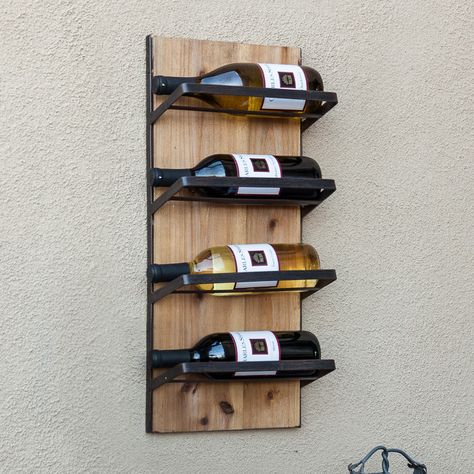 Police Za Vino, Wall Mount Wine Rack, Wrought Iron Wine Rack, Iron Wine Rack, Wall Mounted Wine Rack, Bottle Wall, Wine Refrigerator, Hanging Racks, Wine Racks