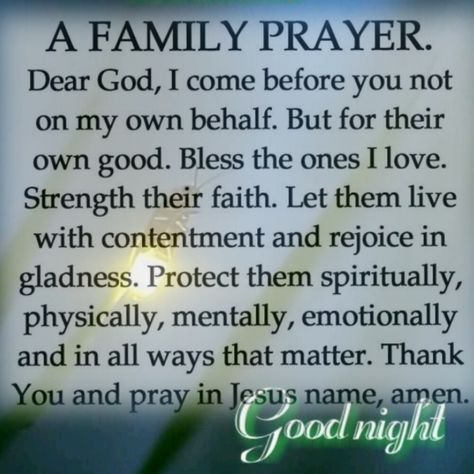 Good Night Prayers And Blessings For Family, Good Night Prayers And Blessings, Religious Motivational Quotes, Good Night Prayers, Goodnight Blessings, Prayers And Blessings, Good Night Blessings Quotes, Good Night Family, Blessings Quotes