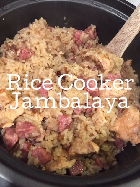 Southern Food from the Heart Rice Cooker Jambalaya Recipe, Rice Cooker Pasta, Chicken Jambalaya Recipe, Jambalaya Rice, Recipes Using Rice, Chicken Jambalaya, Chicken And Sausage Jambalaya, Sausage Jambalaya, Rice Maker