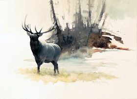 The Watercolour Log: August 2018 Thomas Schaller, Wildlife Prints, Draw Animals, Wildlife Paintings, Tableau Art, National Gallery Of Art, A Deer, Watercolor Ideas, Watercolor Inspiration