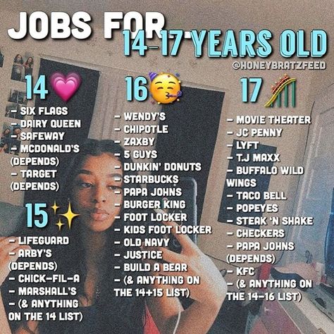 Bhadielicious💜 on Instagram: “Jobs for 14-17 years old😌.” Jobs To Have At 11, Walmart Job Aesthetic, Jobs That Hire At 15, Places To Work At 16, Jobs For 16 Yo, Jobs For 17 Yo, Good Jobs For Teens, Best Jobs For Teens, Summer Jobs For 13