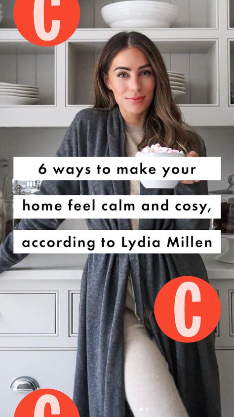 It only takes one glance at Lydia Millen's Instagram and home account to feel a sense of serenity wash over you. Thanks to the neutral yet homely tones, luxe fabrics and personal touches, it's safe to say the Millen-Gordon abode is a pretty special one. But what are the influencer's top tips for incorporating that sense of calm and cosiness into your own home? Here, Lydia gives her best advice for a warm and welcoming home. Lydia Millen Christmas, Lydia Millen Home, Lydia Elise Millen Bathroom, Lydia Elise Millen Country Outfits, Lydia Elise Millen Garden, Orange Scented Candle, Instant Lifts, Jo Malone London, Years Younger