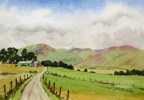 Highland Landscape, Original Watercolor Art, Watercolour Art, Scottish Highlands, Original Watercolors, Art For Sale, Watercolor Painting, Art Inspo, Card Ideas