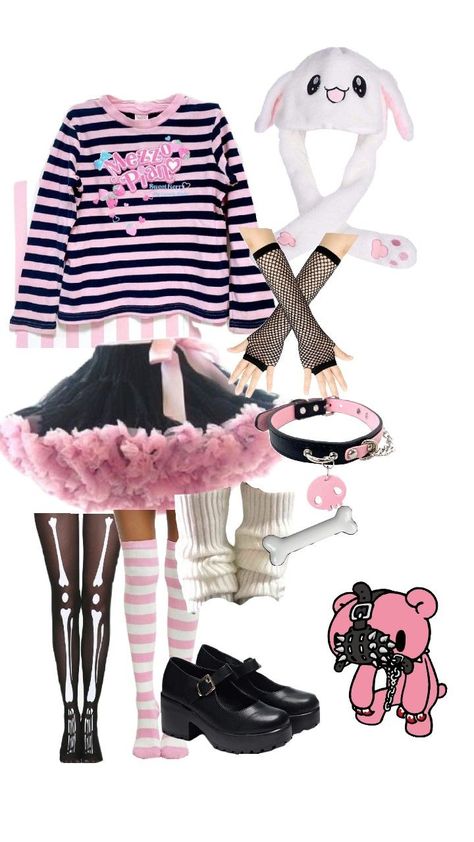 #alternative #alt #bunnyhat #gloomybear #anime #pastelgoth #bubblegoth #tiktok #alttok #2020 #2021 2020 Alt Fashion, Tiktok Alt, Alternative Subcultures, Bubble Goth, Alt Outfits, Just Style, Alt Fashion, Pinterest Fashion, Dark Fashion