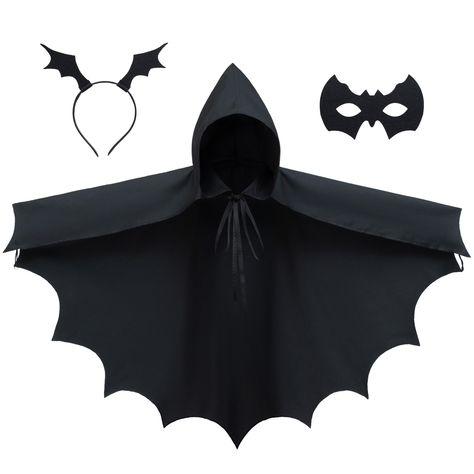 Bat Costume Aesthetic, Bat Costume Kids, Bat Wing Cape, Dragon Vampire, Halloween Bat Costume, Diy Bat Costume, Vampire Dragon, Bat Cape, Dragon Witch