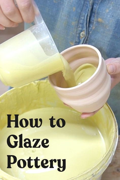 Glazing Pottery At Home, How To Glaze Clay At Home, Diy Pottery Glaze, Hand Glazed Pottery, Diy Ceramic Glaze, How To Glaze Pottery At Home, How To Ceramics At Home, How To Glaze Ceramics, How To Paint Pottery Ceramics