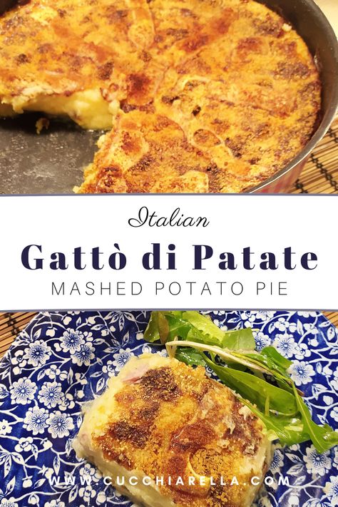 Italian Potato Pie Recipe, Mashed Potato Pie, Italian Potatoes, Italian American Food, French Potatoes, Potato Recipes Side Dishes, Making Mashed Potatoes, Garlic Mashed Potatoes, French Dishes